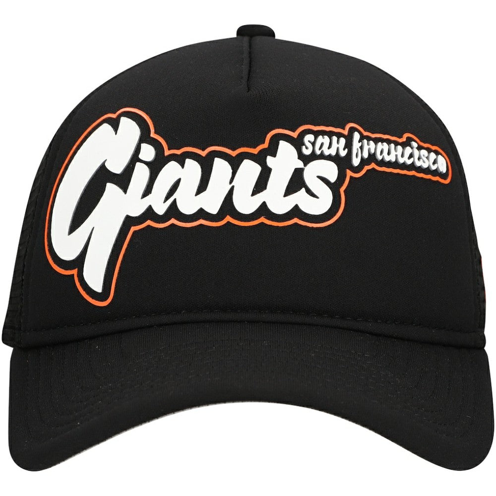 San Francisco Giants New Era Retro Bold A-Frame Trucker 9FORTY Adjustable Hat - Black - New Era Online