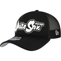 Chicago White Sox New Era Retro Bold A-Frame Trucker 9FORTY Adjustable Hat - Black - New Era Online