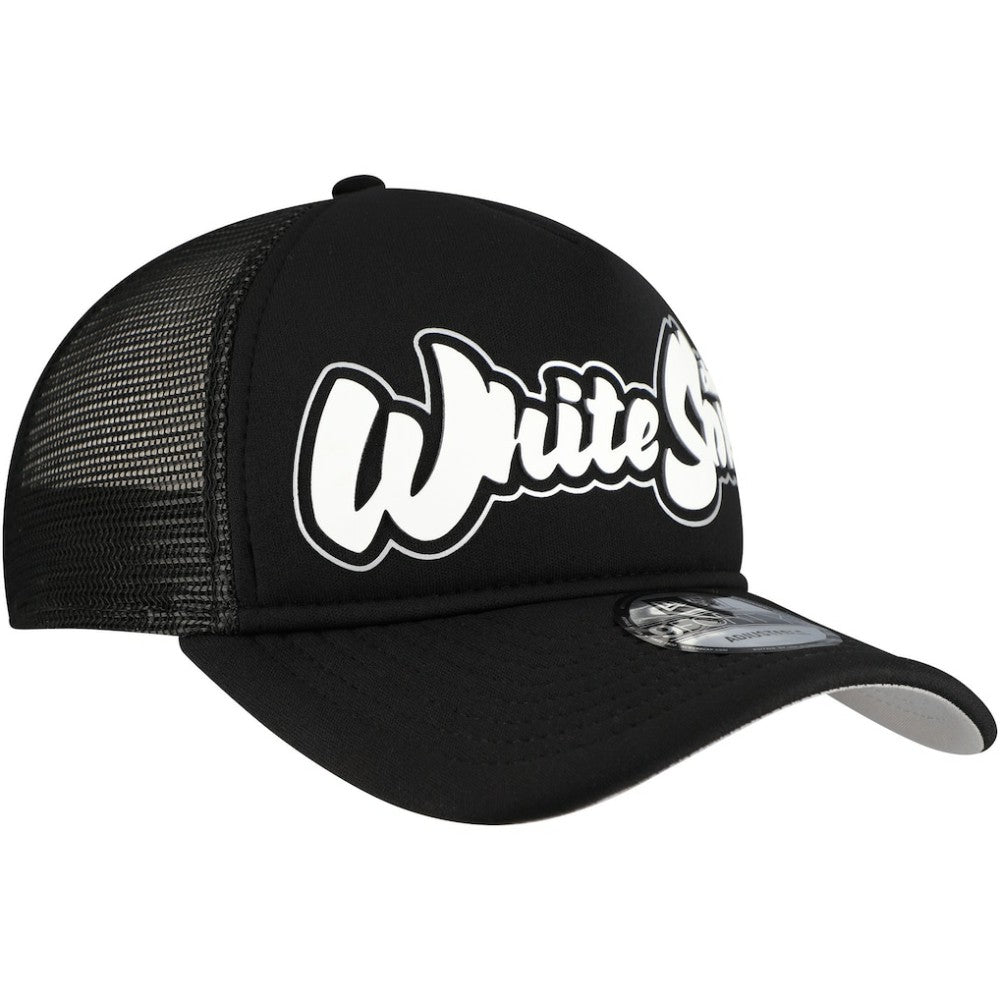 Chicago White Sox New Era Retro Bold A-Frame Trucker 9FORTY Adjustable Hat - Black - New Era Online