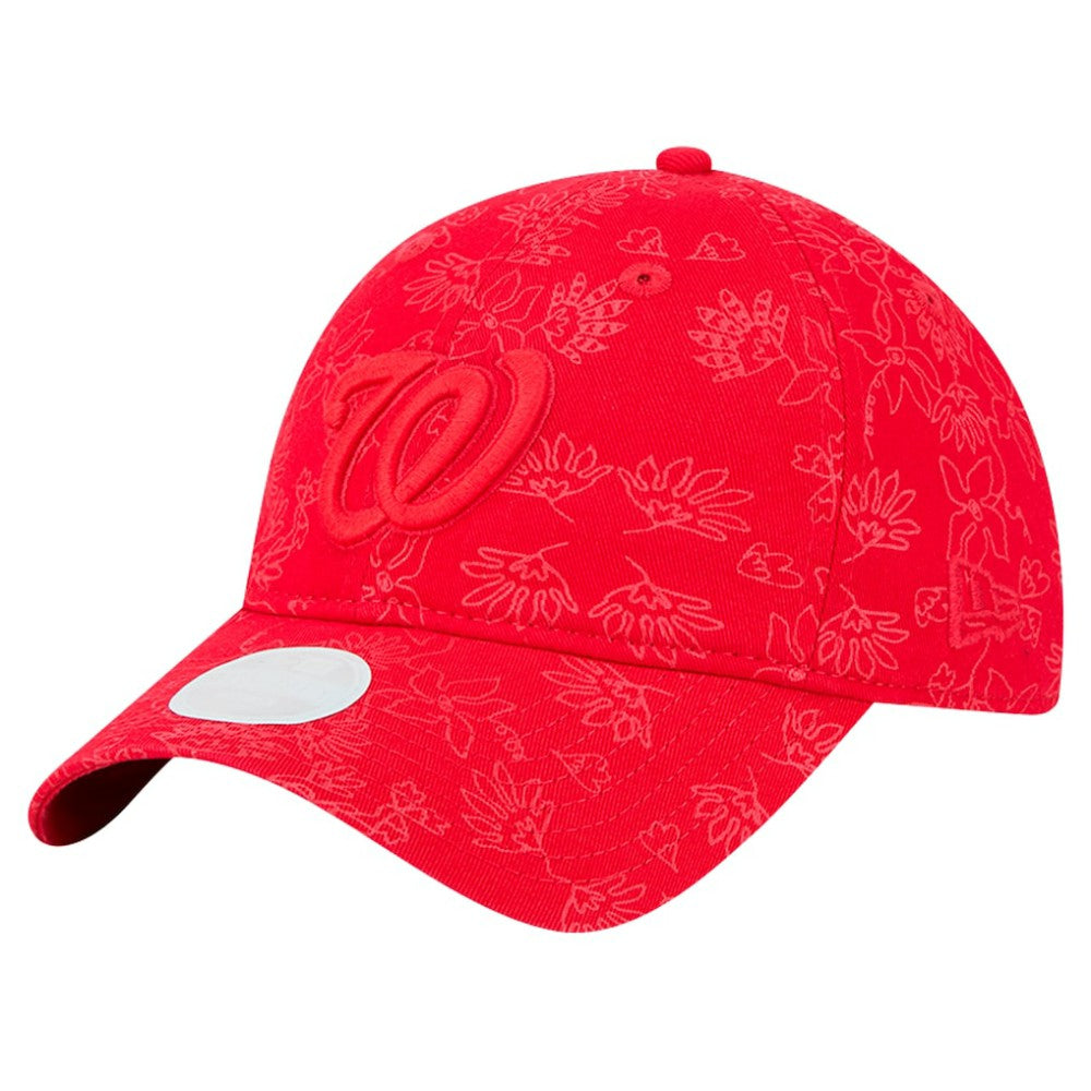 Washington Nationals New Era Women's Tonal Floral 9TWENTY Adjustable Hat - Red - New Era Sale