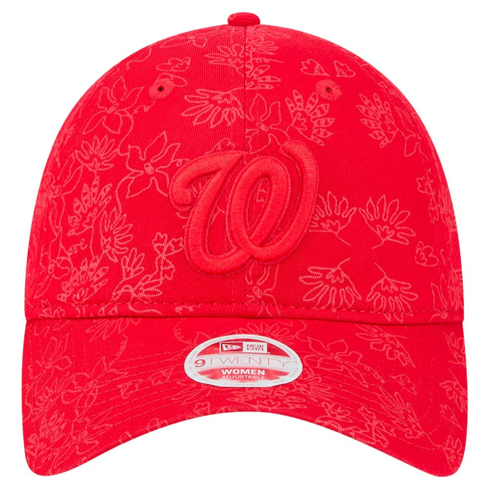 Washington Nationals New Era Women's Tonal Floral 9TWENTY Adjustable Hat - Red - New Era Sale