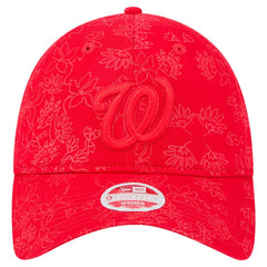 Washington Nationals New Era Women's Tonal Floral 9TWENTY Adjustable Hat - Red - New Era Sale