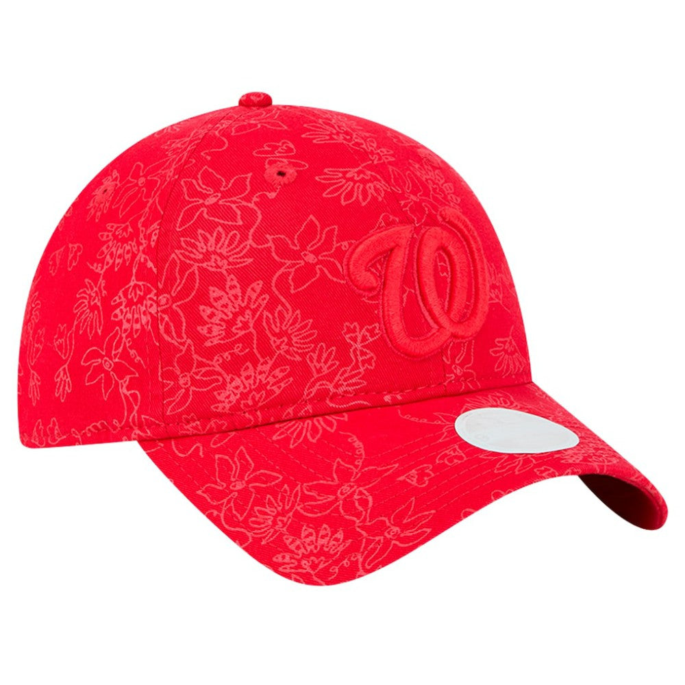 Washington Nationals New Era Women's Tonal Floral 9TWENTY Adjustable Hat - Red - New Era Sale