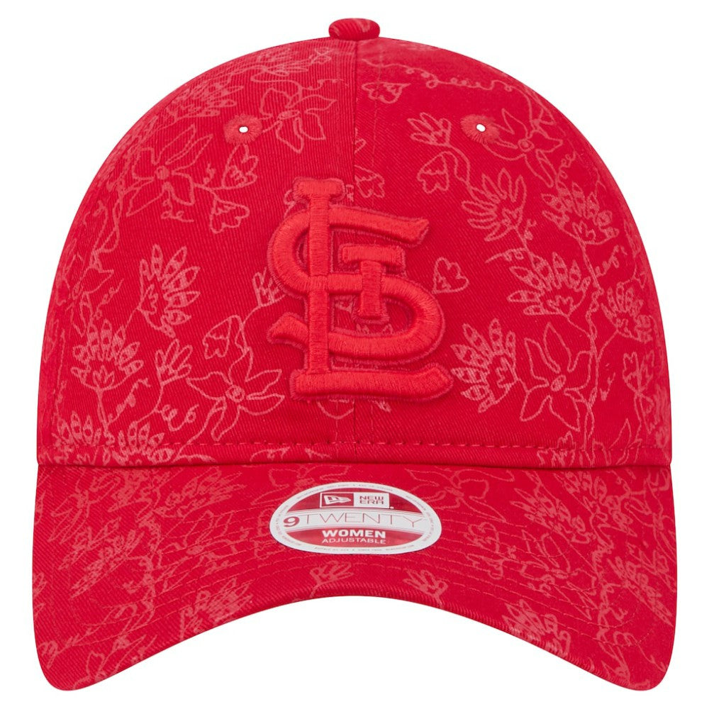 St. Louis Cardinals New Era Women's Tonal Floral 9TWENTY Adjustable Hat - Red - New Era Lifestyle