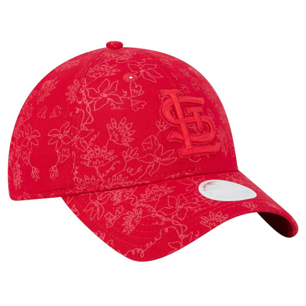 St. Louis Cardinals New Era Women's Tonal Floral 9TWENTY Adjustable Hat - Red - New Era Lifestyle