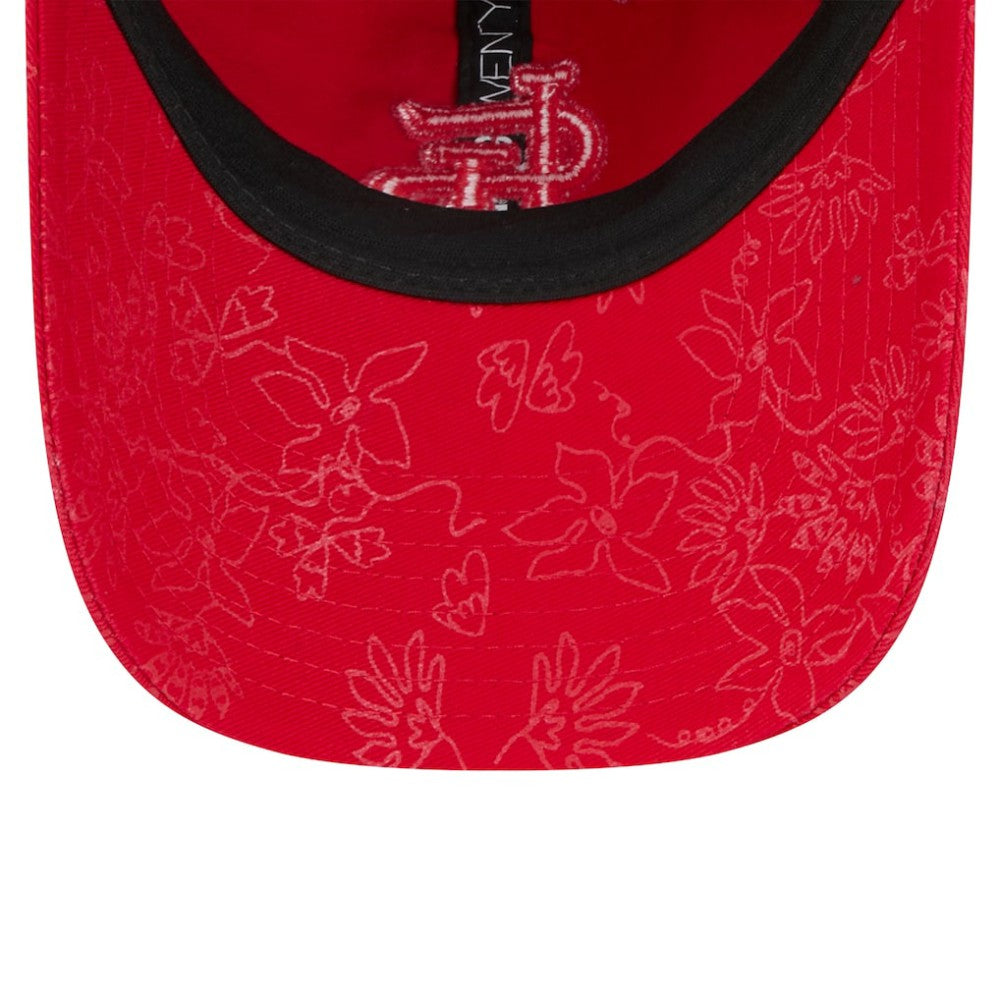 St. Louis Cardinals New Era Women's Tonal Floral 9TWENTY Adjustable Hat - Red - New Era Lifestyle