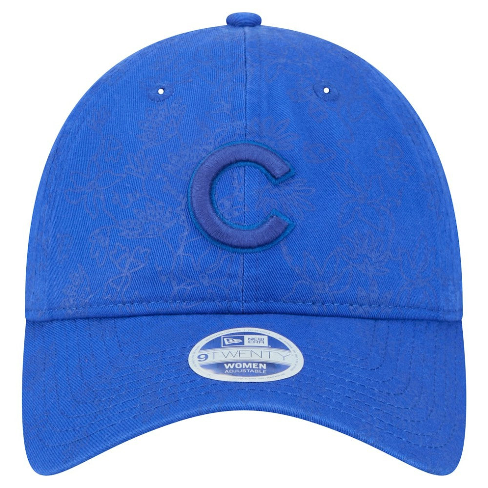 Chicago Cubs New Era Women's Tonal Floral 9TWENTY Adjustable Hat - Royal - New Era Discount