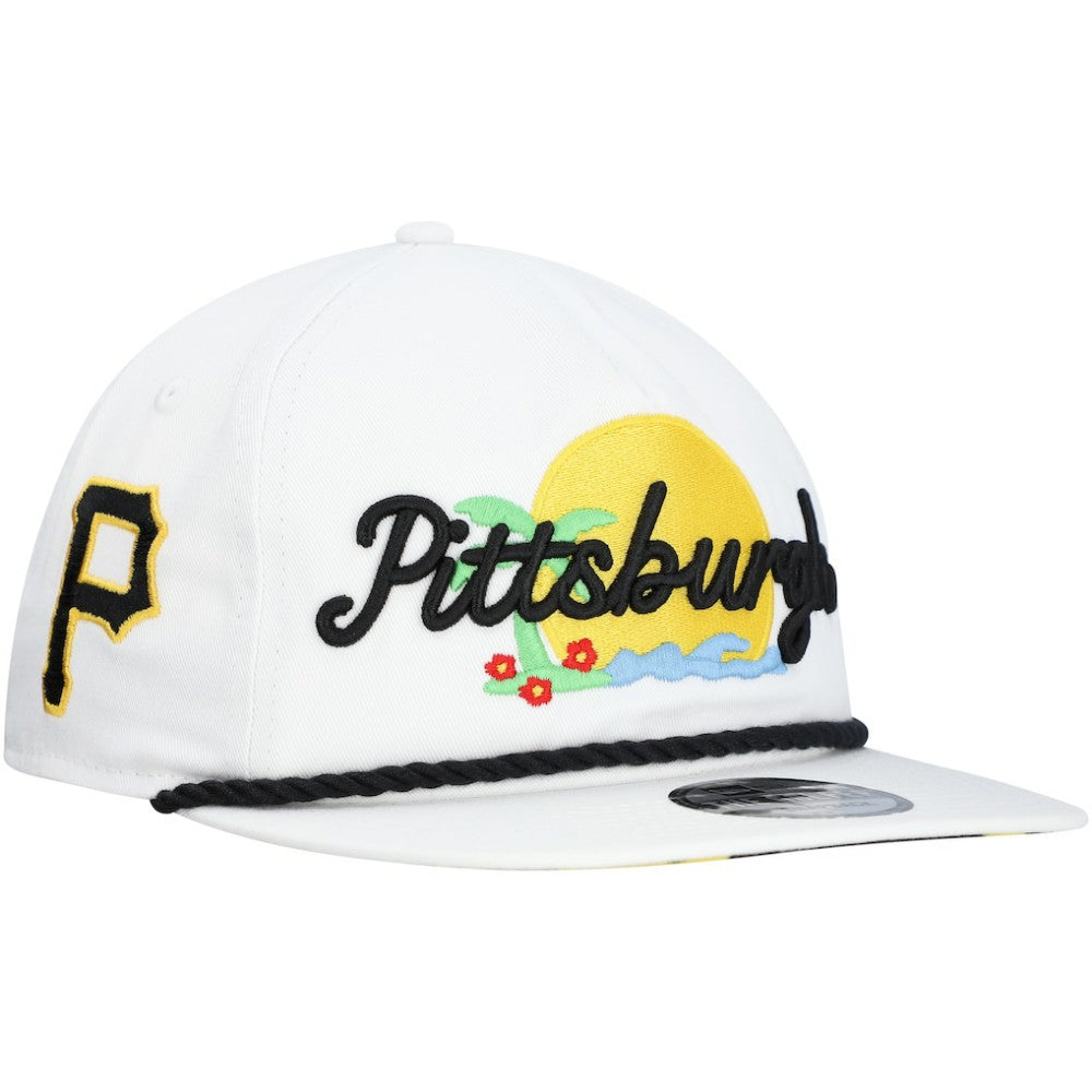 Pittsburgh Pirates New Era Paradise Golfer Adjustable Hat - White - New Era Lifestyle