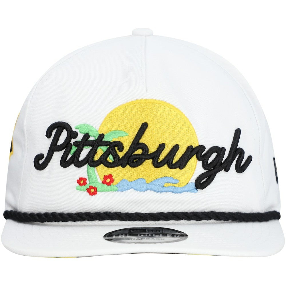 Pittsburgh Pirates New Era Paradise Golfer Adjustable Hat - White - New Era Lifestyle