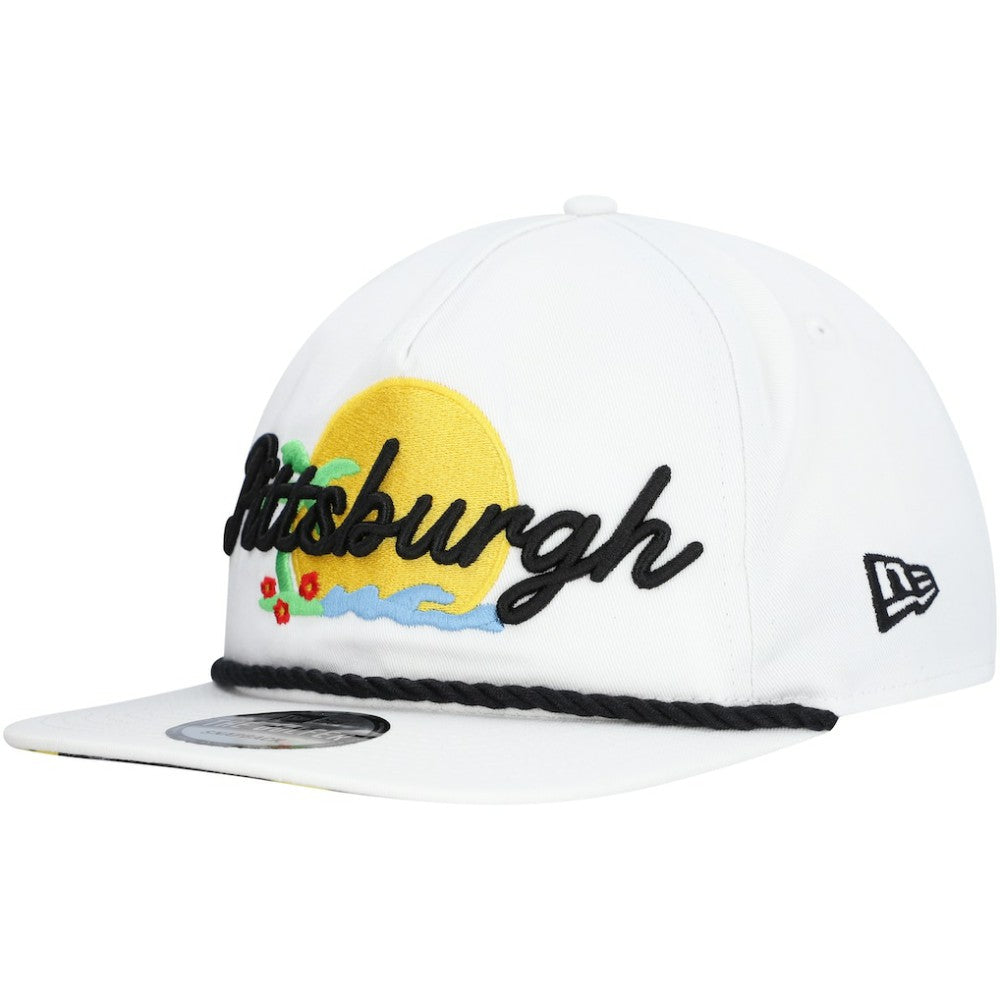 Pittsburgh Pirates New Era Paradise Golfer Adjustable Hat - White - New Era Lifestyle