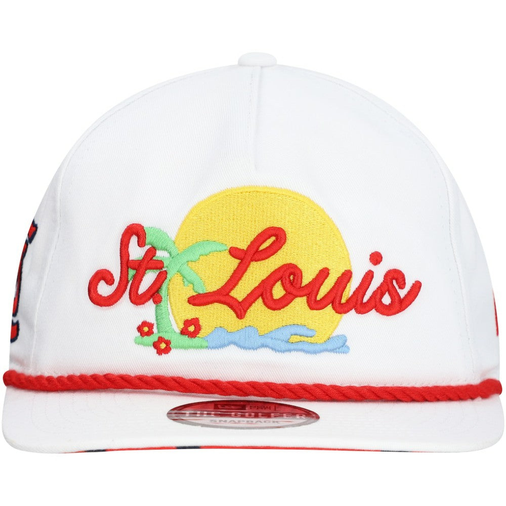 St. Louis Cardinals New Era Paradise Golfer Adjustable Hat - White - New Era Discount