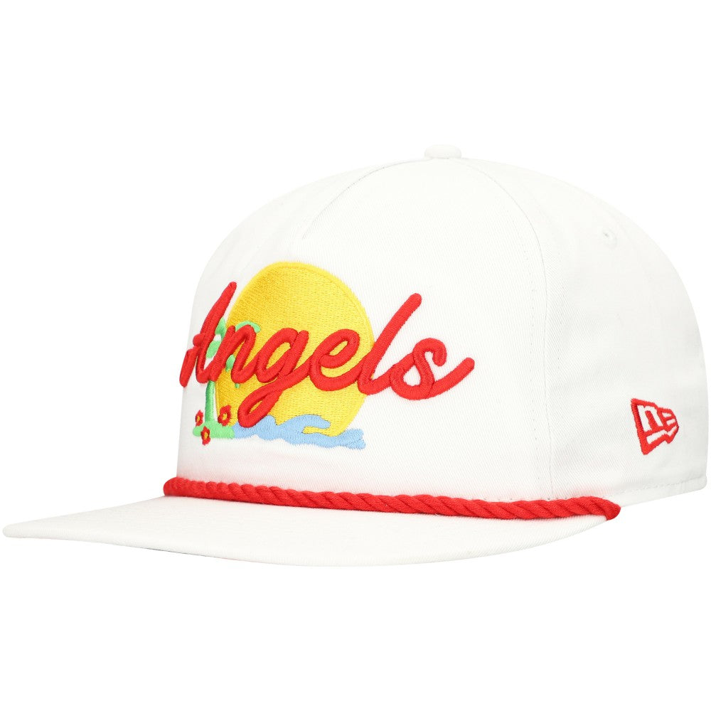 Los Angeles Angels New Era Paradise Golfer Adjustable Hat - White - New Era Sale