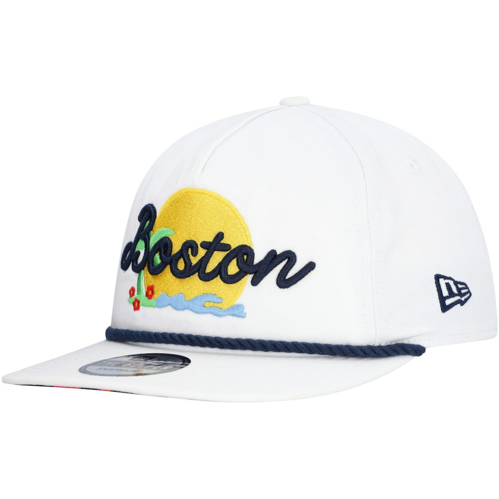 Boston Red Sox New Era Paradise Golfer Adjustable Hat - White - New Era Lifestyle
