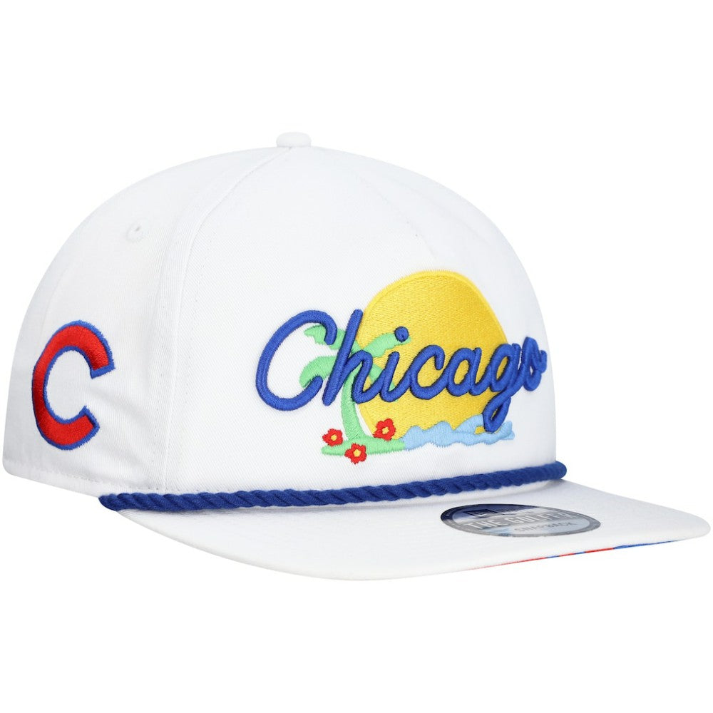 Chicago Cubs New Era Paradise Golfer Adjustable Hat - White - New Era on Sale