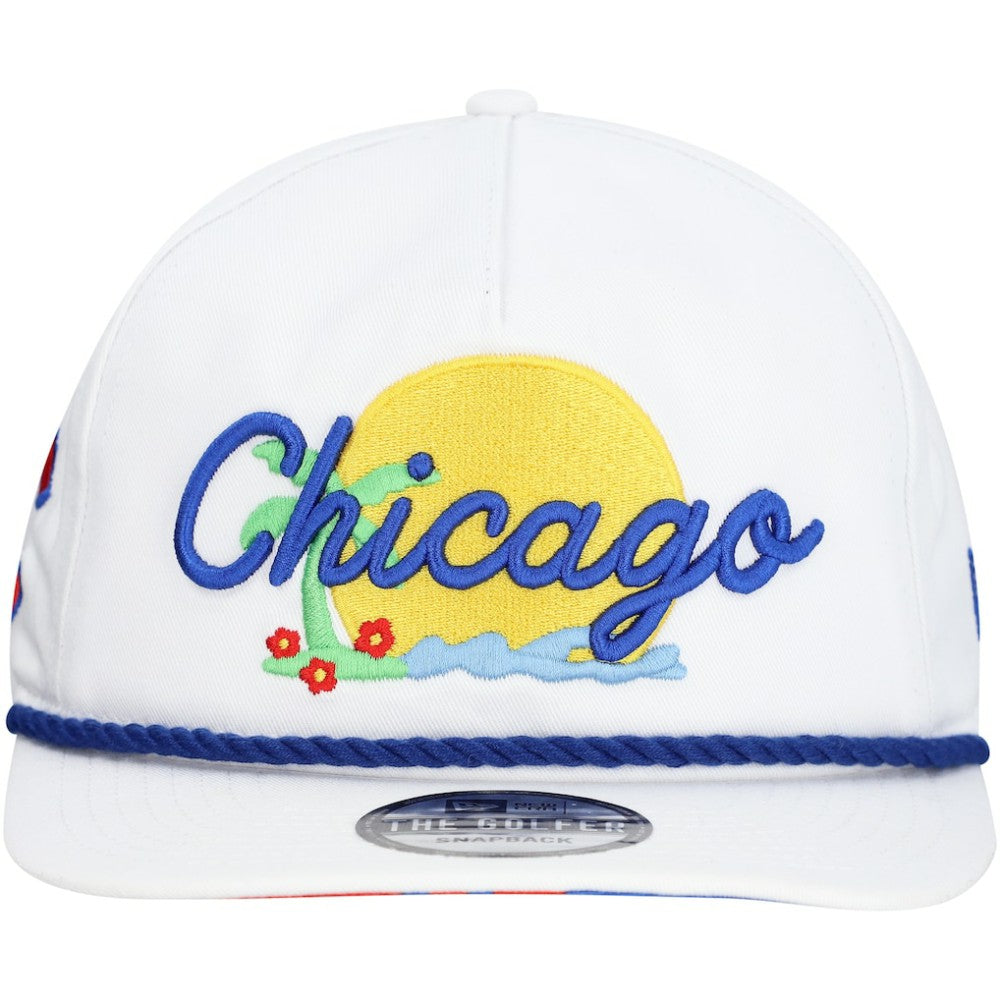Chicago Cubs New Era Paradise Golfer Adjustable Hat - White - New Era on Sale