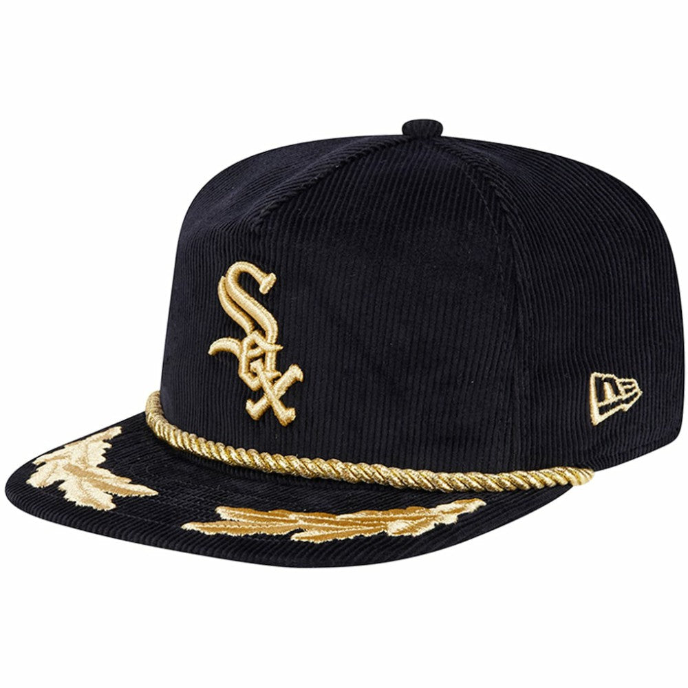 Chicago White Sox New Era Corduroy Filigree Golfer Adjustable Hat - Black - New Era Sale