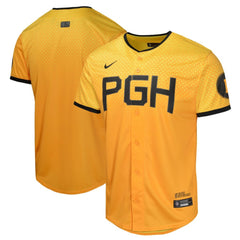 Pittsburgh Pirates Nike Youth City Connect Limited Jersey - Gold - Nike on Sale