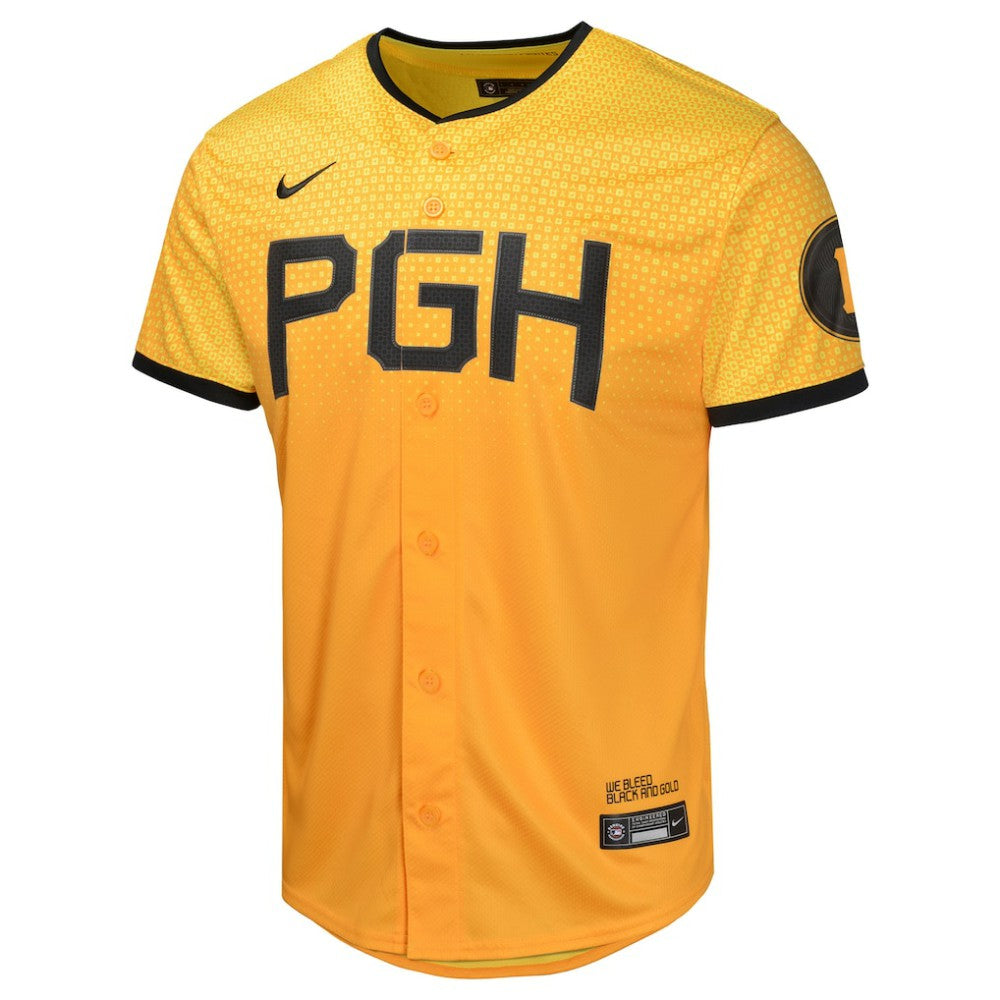 Pittsburgh Pirates Nike Youth City Connect Limited Jersey - Gold - Nike on Sale