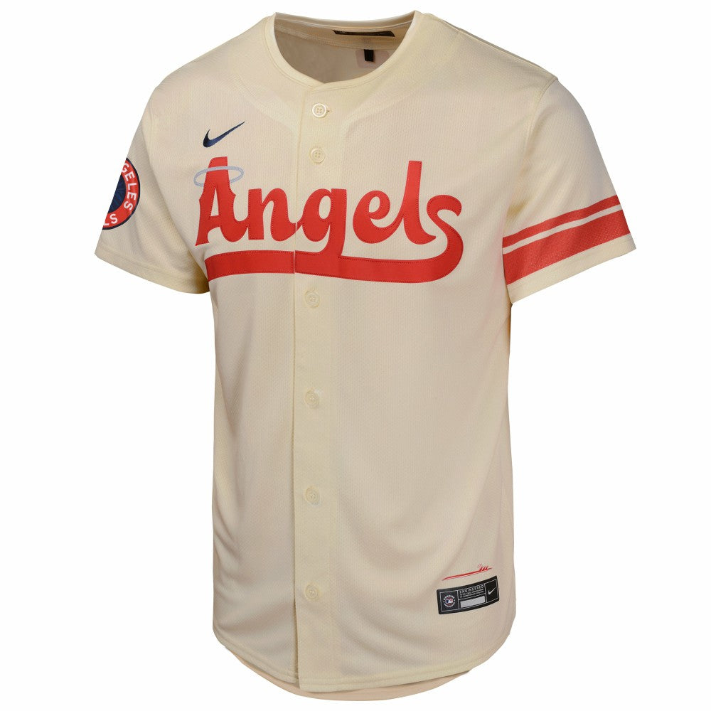 Los Angeles Angels Nike Youth City Connect Limited Jersey - Cream - Nike on Sale