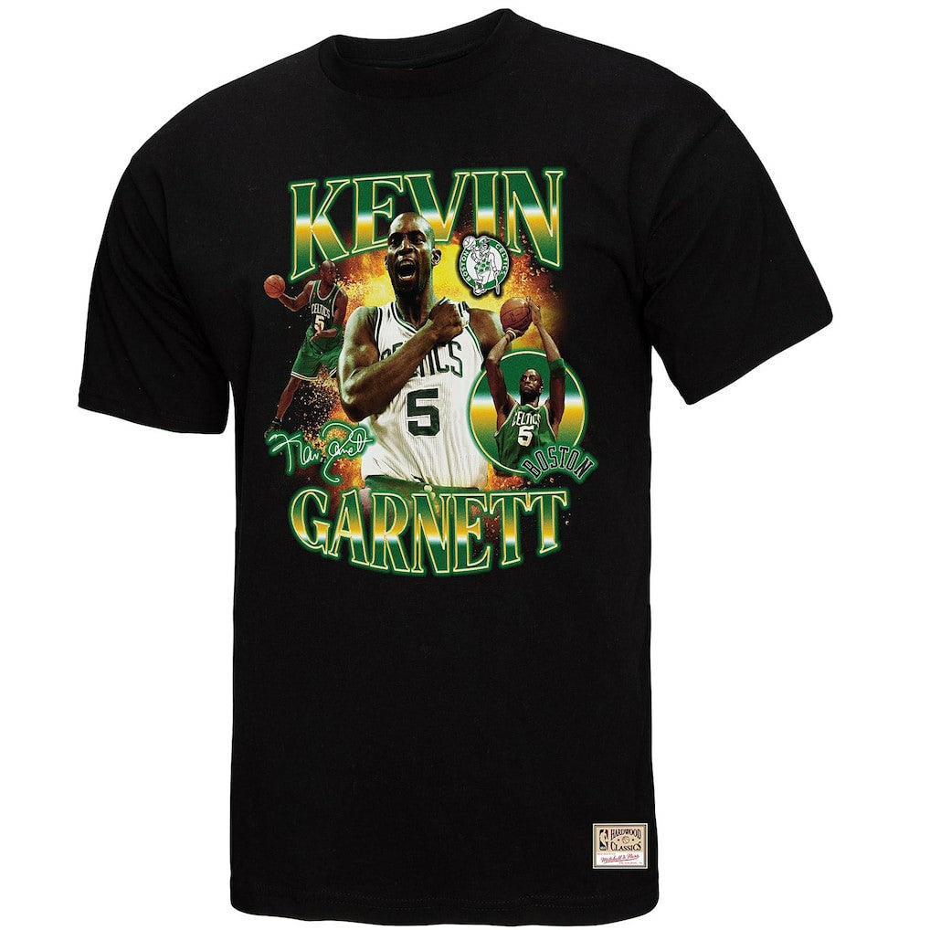 Kevin Garnett Boston Celtics Collage T-Shirt Black | Mitchell & Ness for sale
