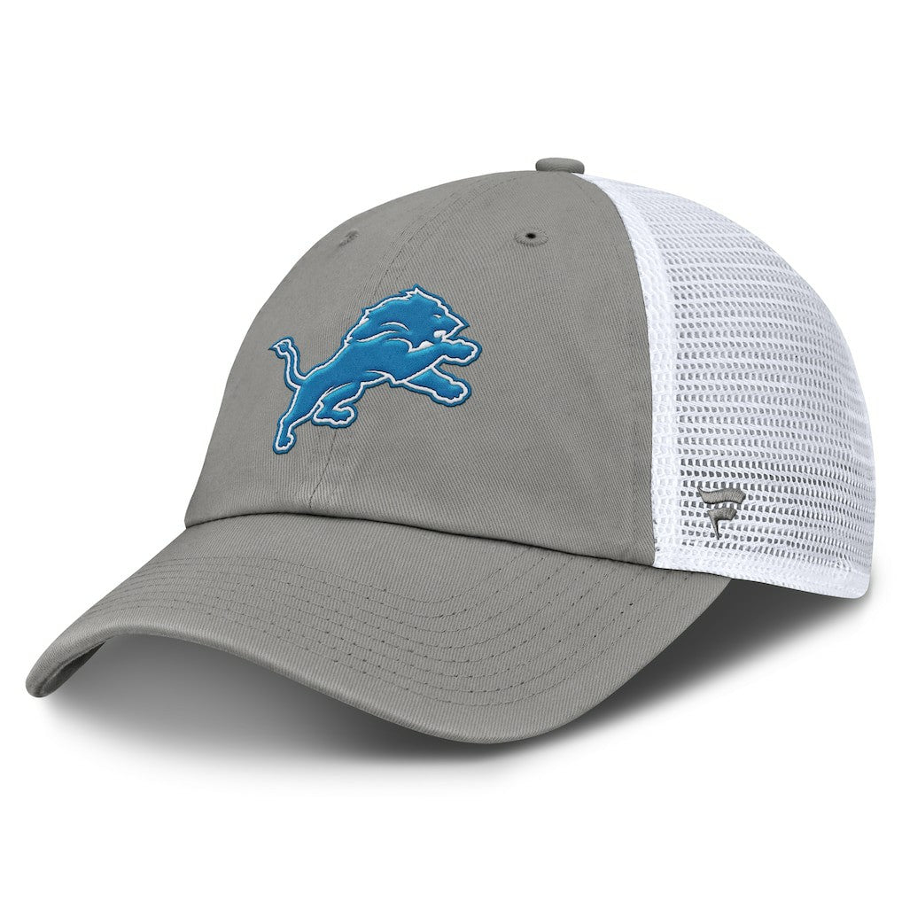 Fanatics Detroit Lions Trucker Adjustable Hat Gray/White