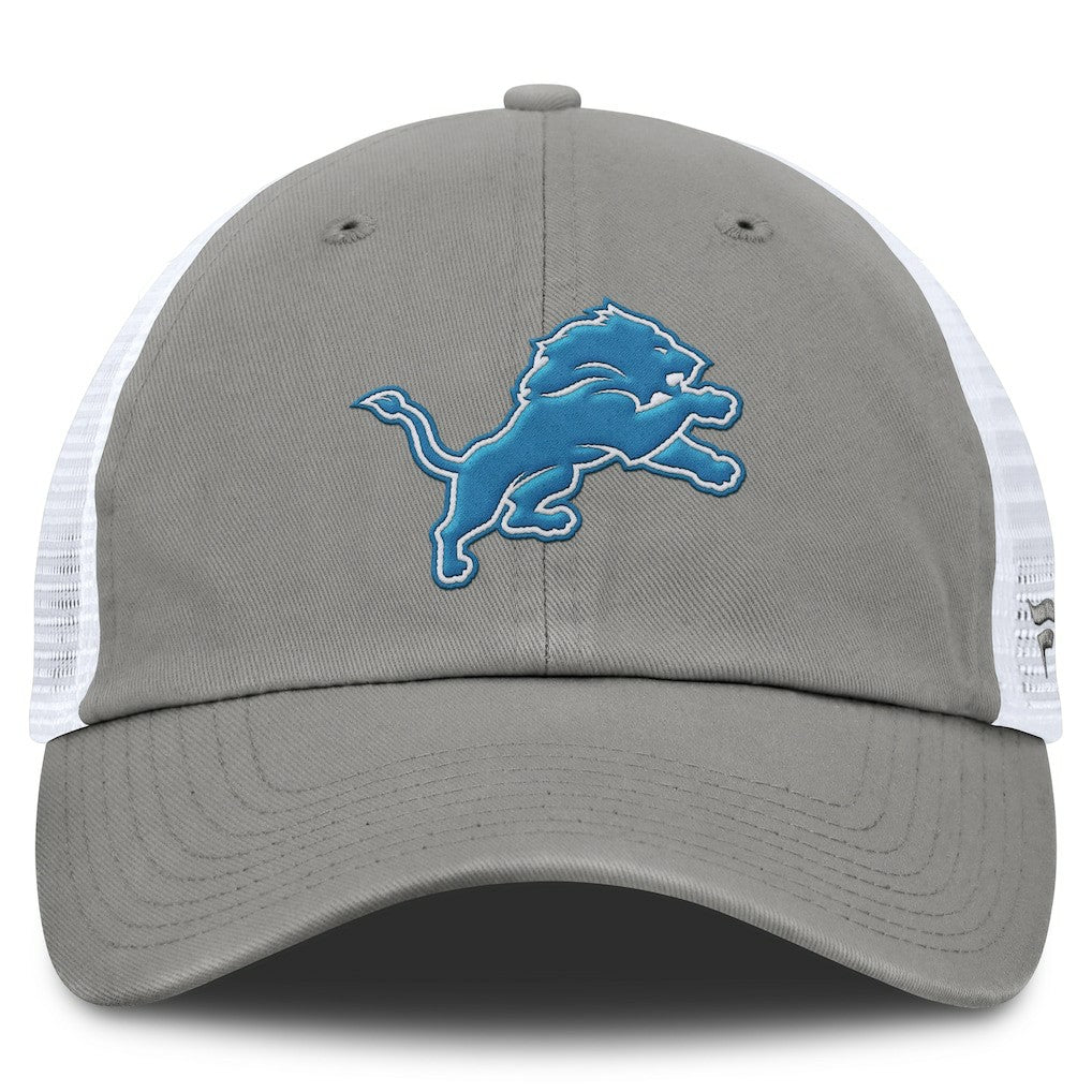 Fanatics Detroit Lions Trucker Adjustable Hat Gray/White