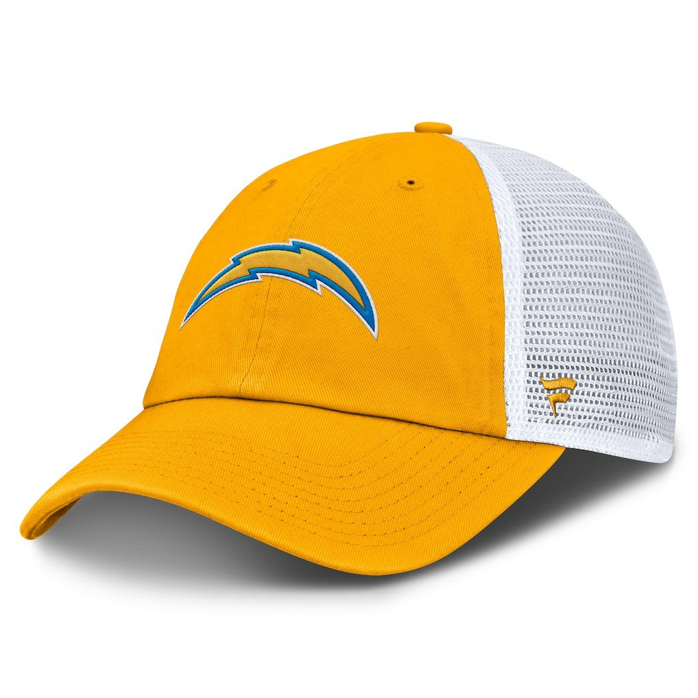 Fanatics Los Angeles Chargers Trucker Adjustable Hat Gold/White