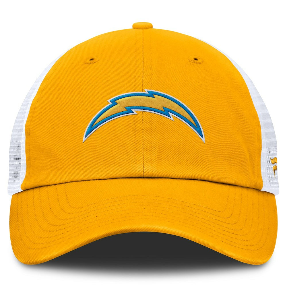 Fanatics Los Angeles Chargers Trucker Adjustable Hat Gold/White
