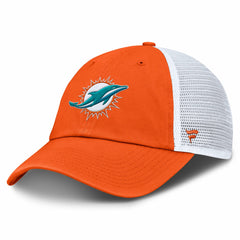 Fanatics Miami Dolphins Trucker Adjustable Hat Orange/White