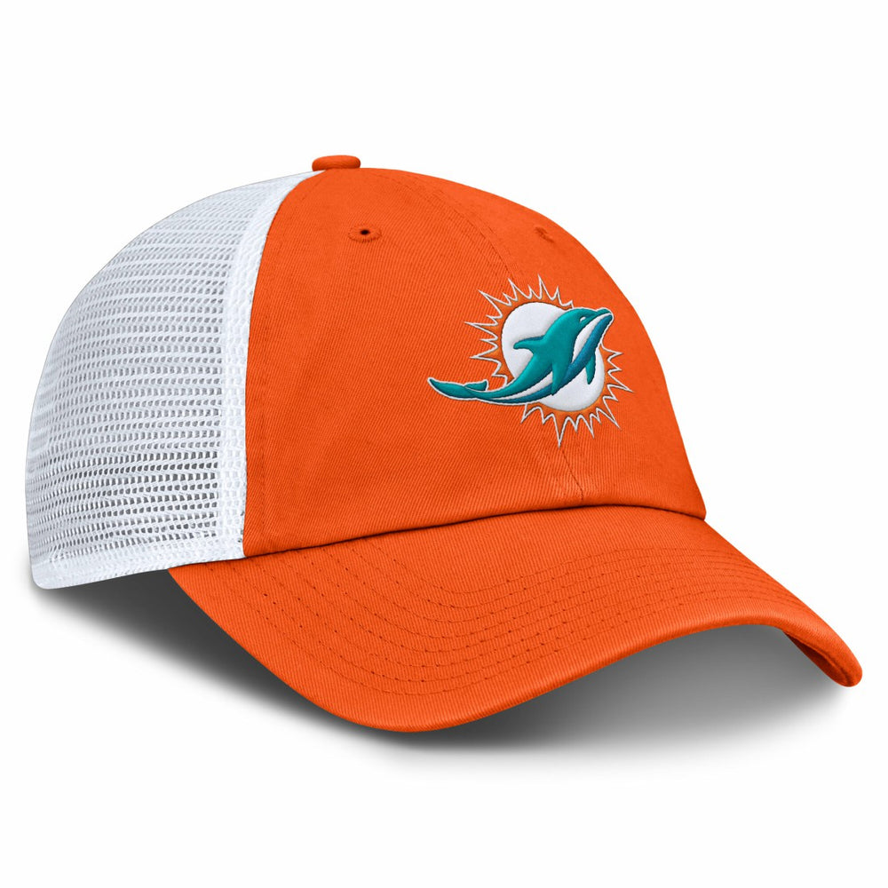 Fanatics Miami Dolphins Trucker Adjustable Hat Orange/White