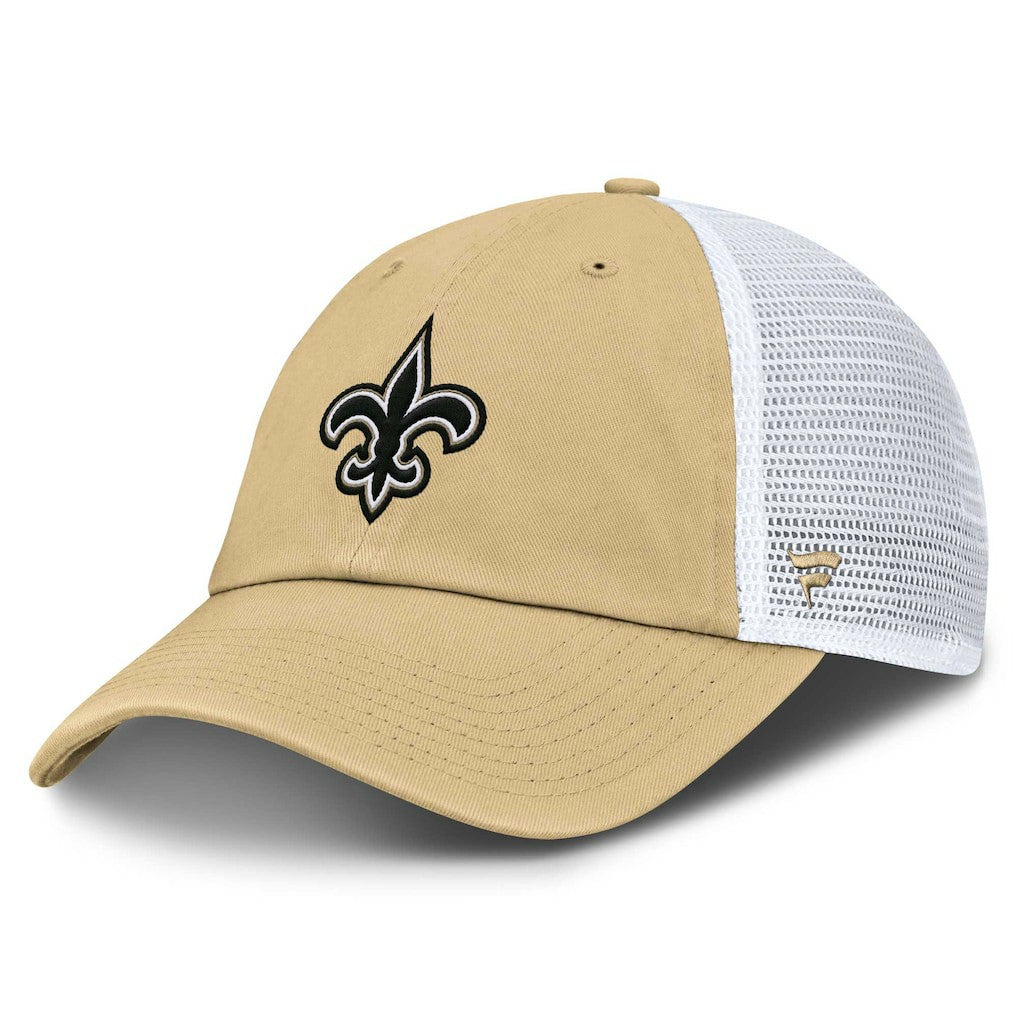 Fanatics New Orleans Saints Trucker Adjustable Hat Gold/White