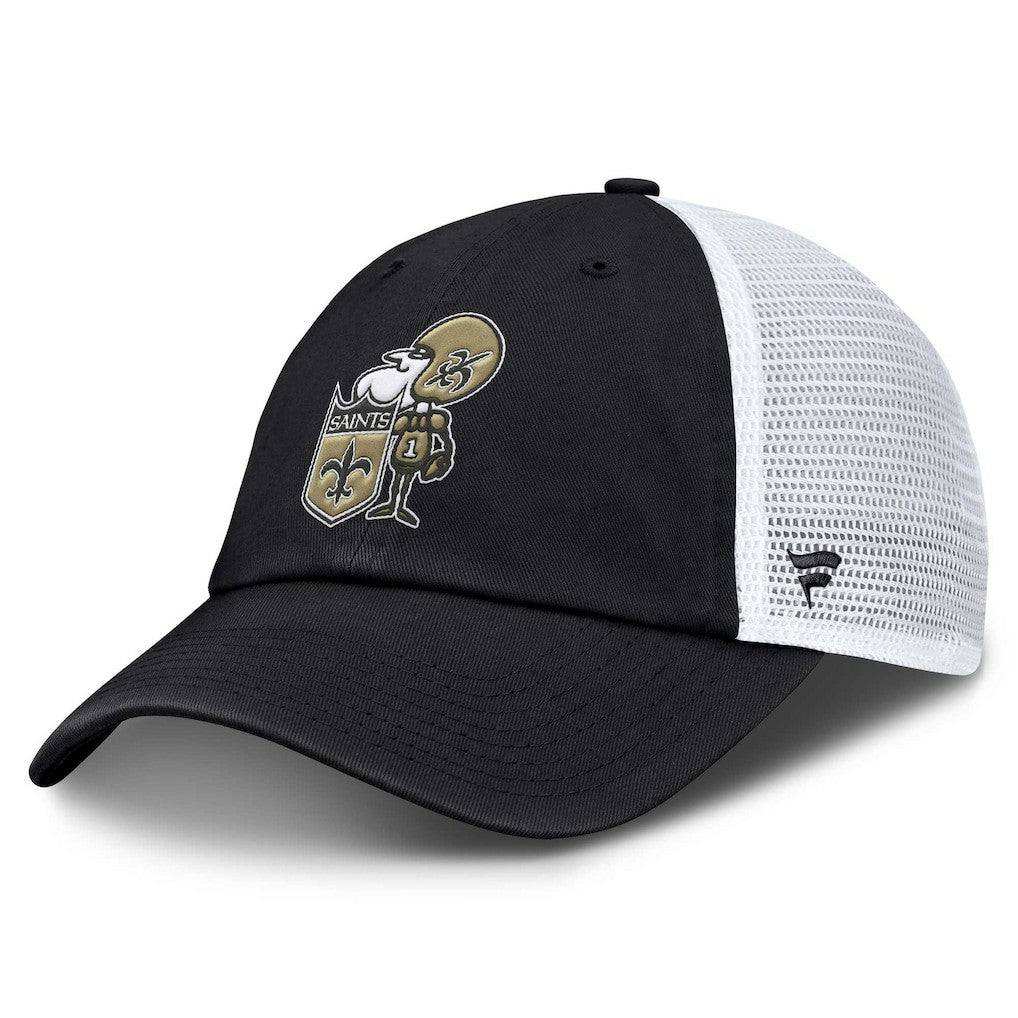 Fanatics New Orleans Saints Basic Vintage Trucker Adjustable Hat Black