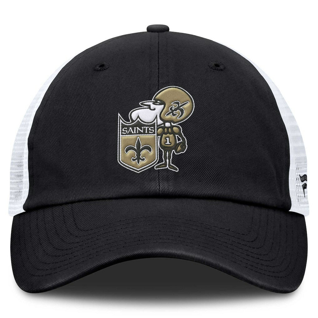 Fanatics New Orleans Saints Basic Vintage Trucker Adjustable Hat Black