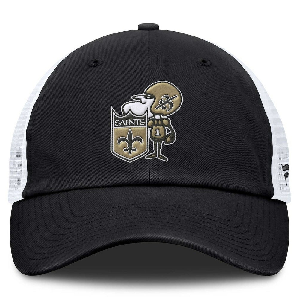 Fanatics New Orleans Saints Basic Vintage Trucker Adjustable Hat Black