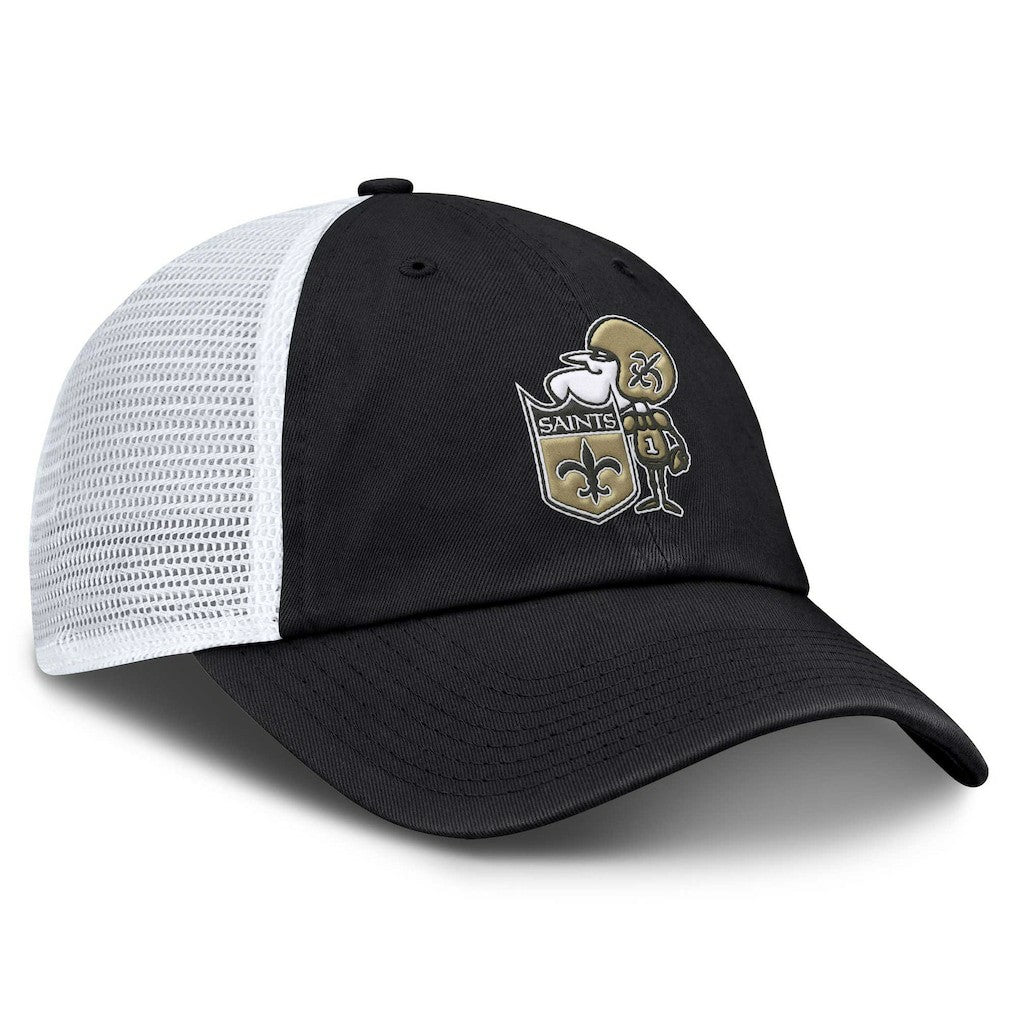 Fanatics New Orleans Saints Basic Vintage Trucker Adjustable Hat Black