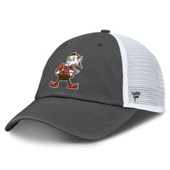 Fanatics Cleveland Browns Basic Vintage Trucker Adjustable Hat Gray/White