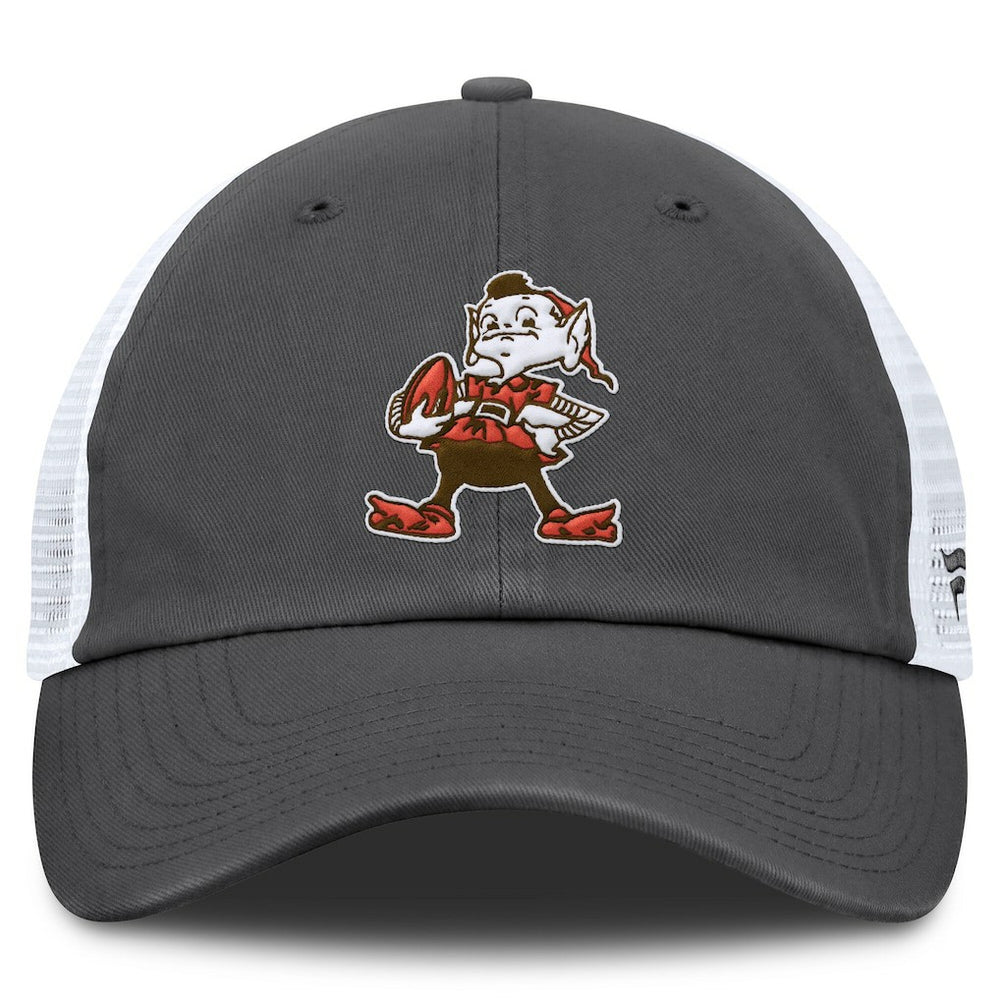 Fanatics Cleveland Browns Basic Vintage Trucker Adjustable Hat Gray/White