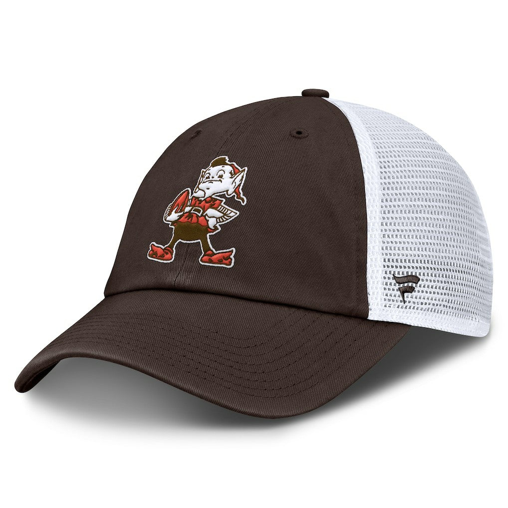 Fanatics Cleveland Browns Vintage Trucker Adjustable Hat Brown/White