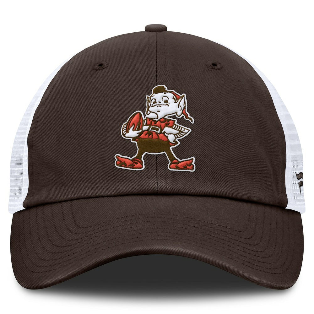 Fanatics Cleveland Browns Vintage Trucker Adjustable Hat Brown/White