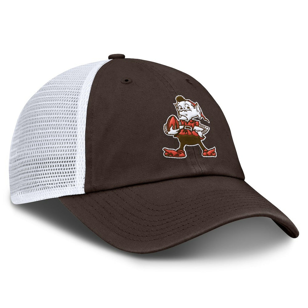 Fanatics Cleveland Browns Vintage Trucker Adjustable Hat Brown/White
