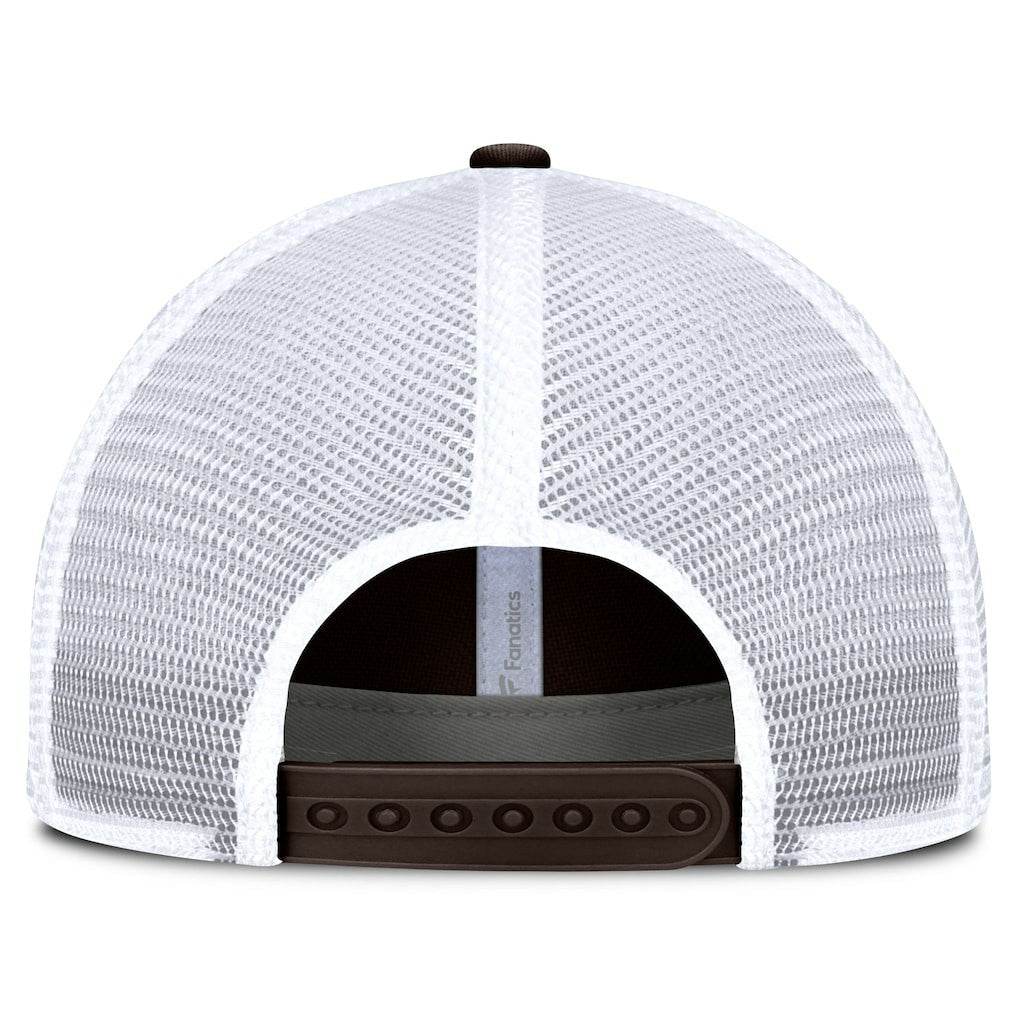 Fanatics Cleveland Browns Vintage Trucker Adjustable Hat Brown/White