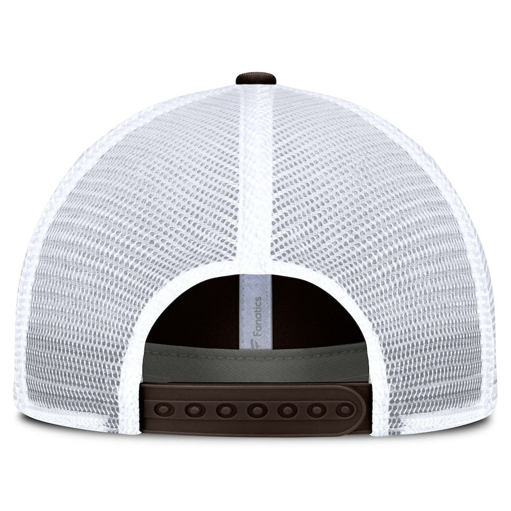 Fanatics Cleveland Browns Vintage Trucker Adjustable Hat Brown/White