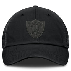 Fanatics Las Vegas Raiders Basic Black on Black Trucker Adjustable Hat