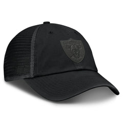 Fanatics Las Vegas Raiders Basic Black on Black Trucker Adjustable Hat
