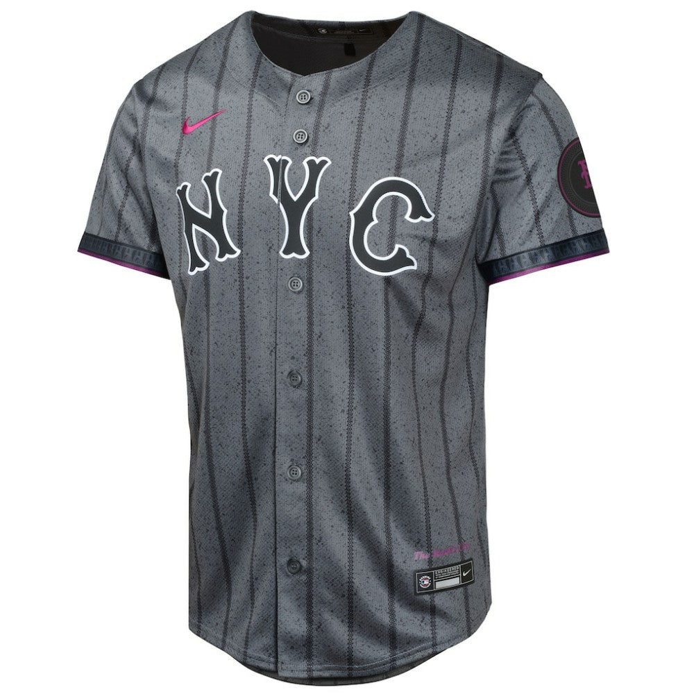 Brandon Nimmo New York Mets Nike Youth 2024 City Connect Limited Player Jersey - Graphite - Nike on Sale