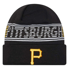 Pittsburgh Pirates New Era Authentic Collection Cuffed Knit Hat - Black - New Era Lifestyle