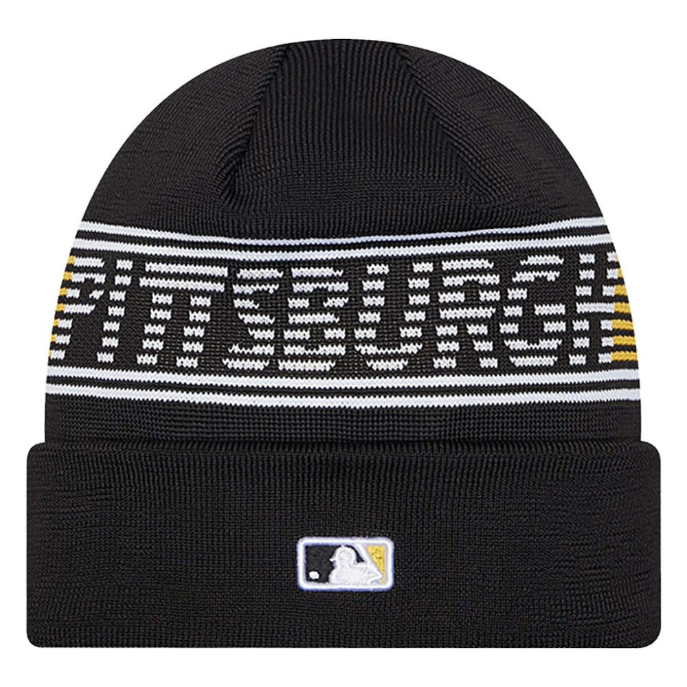 Pittsburgh Pirates New Era Authentic Collection Cuffed Knit Hat - Black - New Era Lifestyle