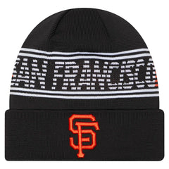 San Francisco Giants New Era Authentic Collection Cuffed Knit Hat - Black - New Era Discount