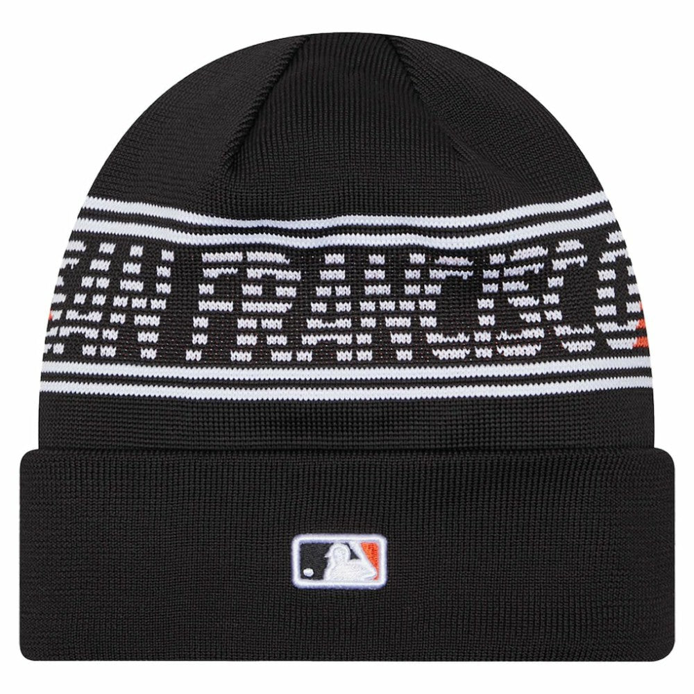 San Francisco Giants New Era Authentic Collection Cuffed Knit Hat - Black - New Era Discount