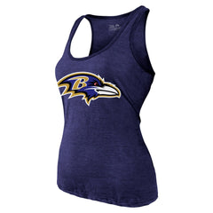 Lamar Jackson Baltimore Ravens Majestic Threads Women's Name & Number Tri-Blend Tank Top Purple